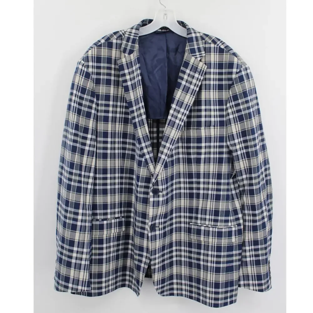 Lauren by Polo Ralph Lauren Plaid Cotton Blazer Suit Jacket 50R